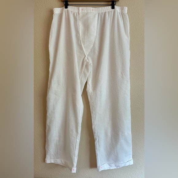 Free People Intimately FP Lounge Pajama Sleep Pants White Wide Leg Women’s XL - Picture 1 of 11